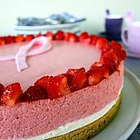 recette Entremets au chocolat blanc et à la fraise