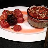 recette Panna cotta et fraises rôties au thé genmaicha