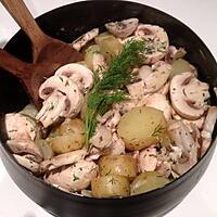 recette Salade de pommes de terre, champignons et aneth