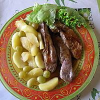 recette Aiguillettes de canard au raisin et aux pommes