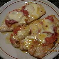 recette Escalope de dinde ,jambon de parme, mozzarella