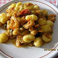 recette GNOCCHI AUX  CREVETTES