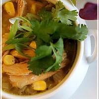 recette Soupe Aztèque au poulet et maïs
