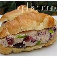 recette Garniture au poulet, canneberges et amandes