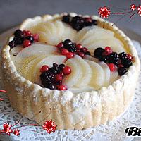 recette Bavarois poire et fruits rouge