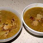 recette Soupe de poireaux (avec dessus des blancs de poireaux fondus au beurre)