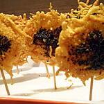 recette Sucettes de fromage au curcuma et pavot