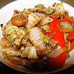 recette Chou chinois aux crevettes et au gingembre