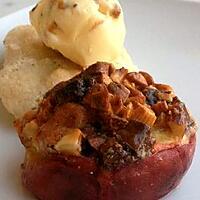 recette Pêche rôti amande et chocolat