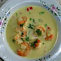 recette Soupe exotique coco scampis