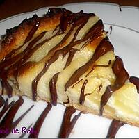 recette Tarte amandine aux poires et sauce chocolat