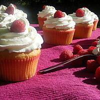 recette Cupcake framboise- et crème fouettée