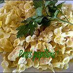 recette Pâtes papillons à l'escalope de poulet :