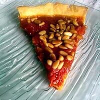 recette TARTE TOMATES MIEL ET PIGNONS