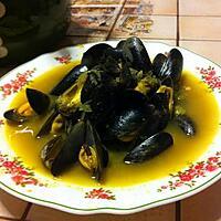 recette Moules aux curry et gingembre inspiration asiatique