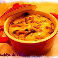 recette Cocottes poireau et champignons