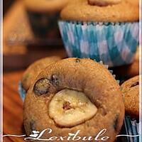 recette Muffins aux bananes, aux brisures de chocolat et dulce de leche