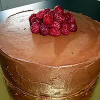 recette Layer Cake chocolat ,nutella,framboise