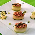 recette Gunkan sushis de courgette aux crevettes grises