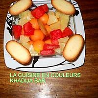 recette Verrines ananas-melon-pasteque