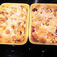 recette CRUMBLE POMME/POIRE /CANNELLE ET CRUMBLE POMME/POIRE/FRAMBOISES