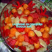 recette Salade de fruits(ananas,melon,pastèque)