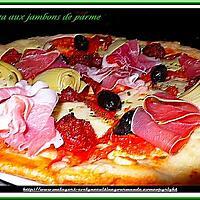 recette pizza aux jambons de parme