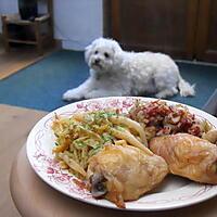 recette Hauts de cuisses de POULET aux CHAMPIGNONS de PARIS