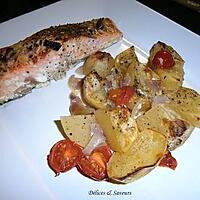 recette Pavés de saumon et ses petites pommes de terre rôties