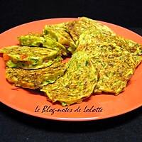 recette Zucchini fritters aux crevettes et au bacon