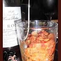 recette Verrine "granité de tomates"