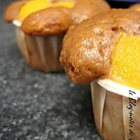 recette Petits muffins pêches, pécan, pralinoise