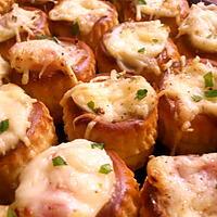 recette minis bouchées chaudes au jambon