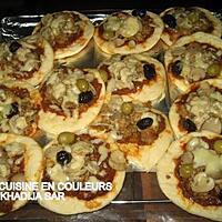 recette mini-pizzas au poisson et aux crevettes