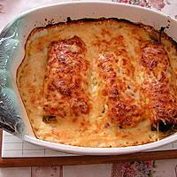 recette Gratin de poireaux au jambon