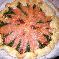 recette Tarte au saumon fumé et épinards