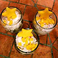 recette Verrine crabe mangue et framboises