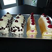 recette Mini buche foret noire et framboise