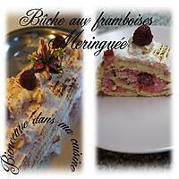 recette Bûche meringuée aux framboises