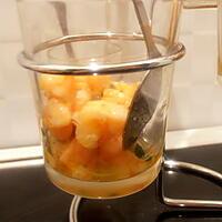 recette verrine crevette-fruit de la passion