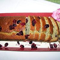 recette Cake d'automne aux cranberries