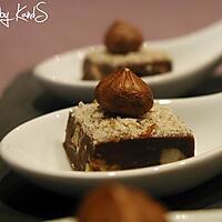 recette "Slim Fudge" deux chocolats, aux noix de Pecan et noisettes