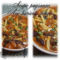 recette Soupe paysanne aux haricots rouges