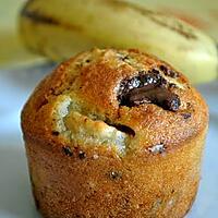 recette Muffins aux bananes et pépites de chocolat
