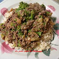 recette Boeuf et brocoli en sauce avec riz