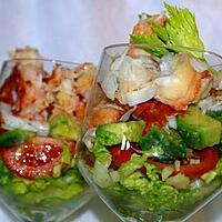 recette VERRINE CRABE KING-AVOCAT