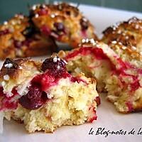 recette Cramiques aux cranberries et à la noix de coco