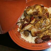 recette Tajine de cailles aux dattes, miel et amandes