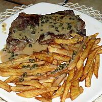 recette faux-filet sauce au poivre vert