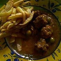 recette tagine kefta  au olive et frite